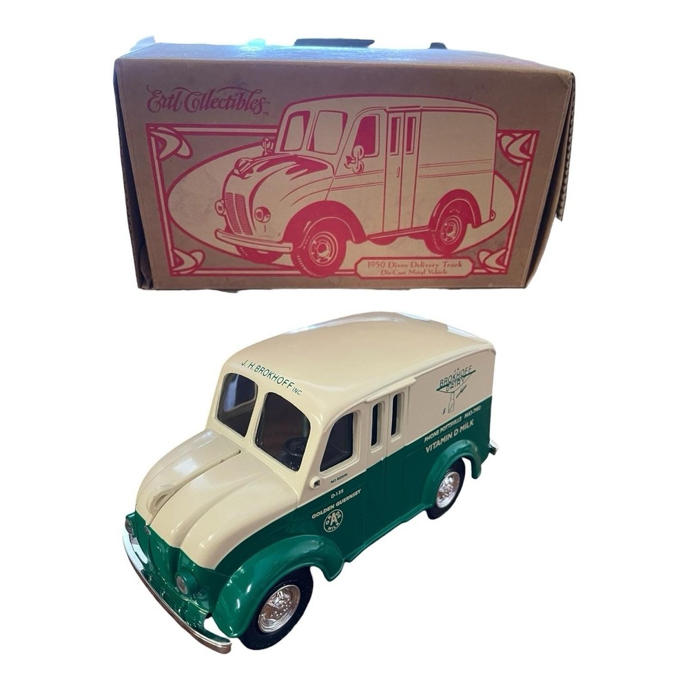 Ertl Collectibles 1950 Divco Diecast Delivery Truck Bank JH Brokoff Dairy PA